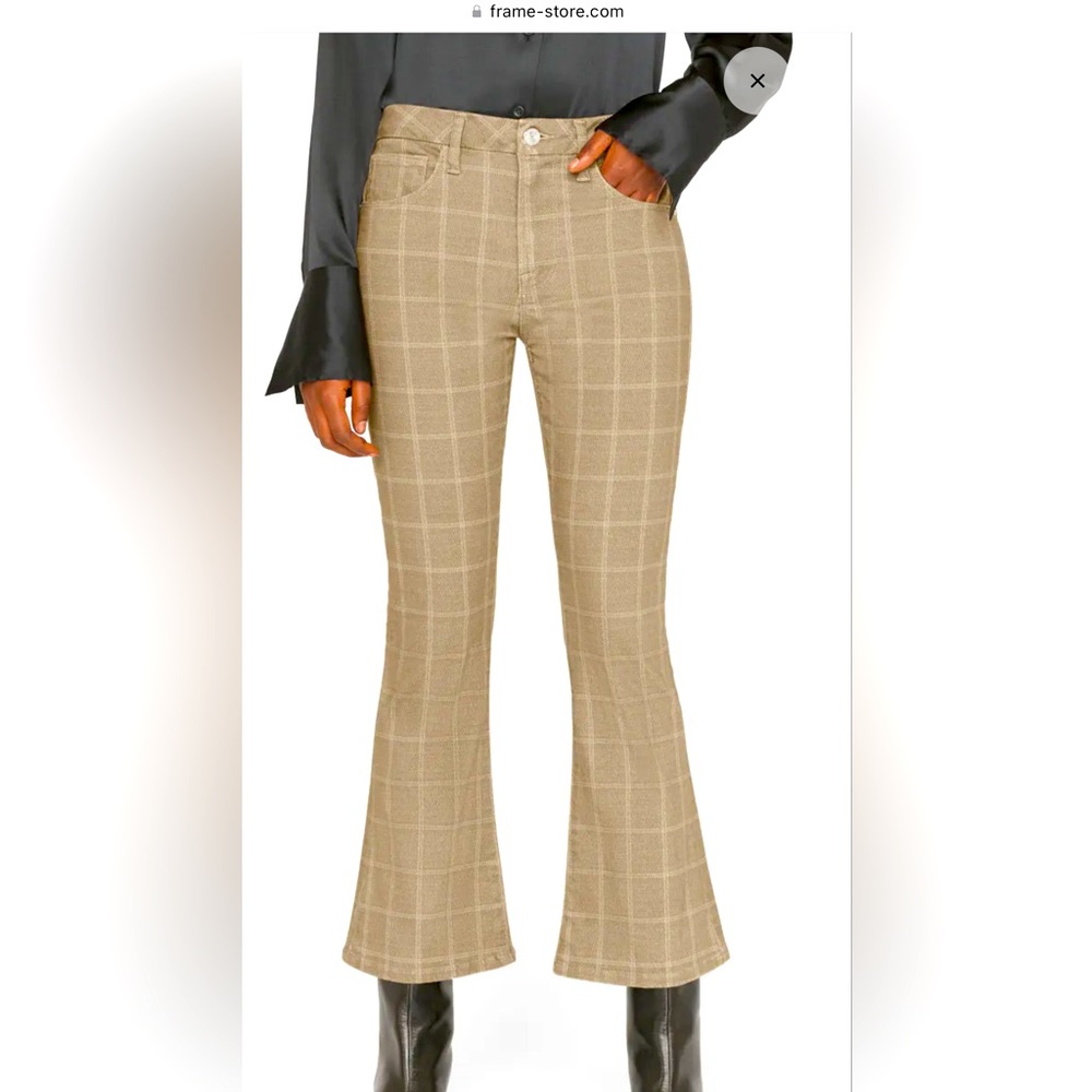 Frame Le Crop Mini Boot in Oxford Plaid